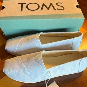 TOMS Alpargata Light Blue Speckled Linen